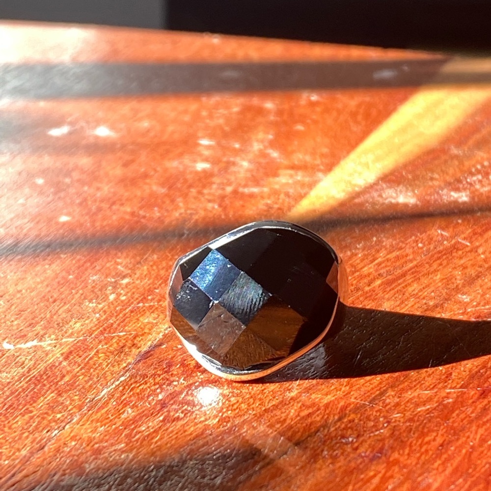Costume Ring Black Rock